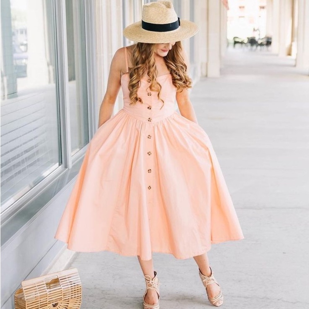 Free People Pink Button Up Dress